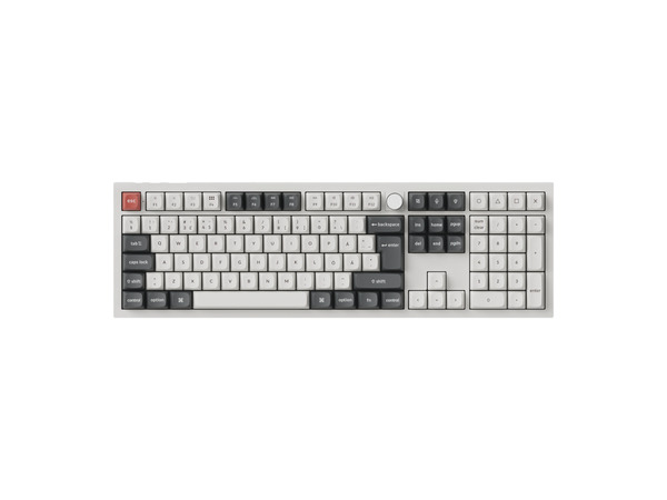 Keychron Q6 Ultra 8K -langaton mekaaninen pelin&auml;pp&auml;imist&ouml;, Silk POM Brown, valkoinen
