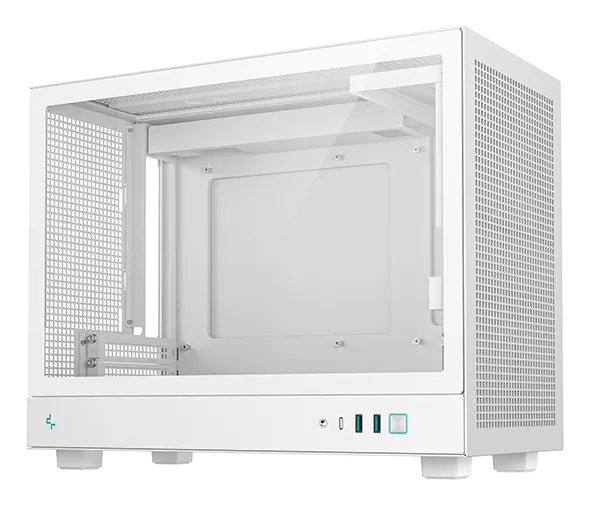 DEEPCOOL CH160 PLUS Micro-ATX Case with window, White