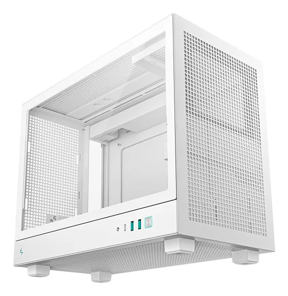 DEEPCOOL CH160 PLUS Micro-ATX Case with window, White