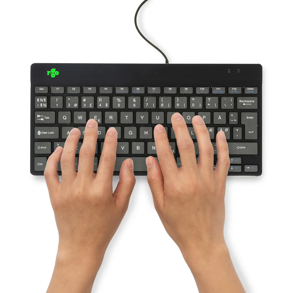 R-Go Compact Break RGOCONDWDBL Ergonomic Keyboard, Black