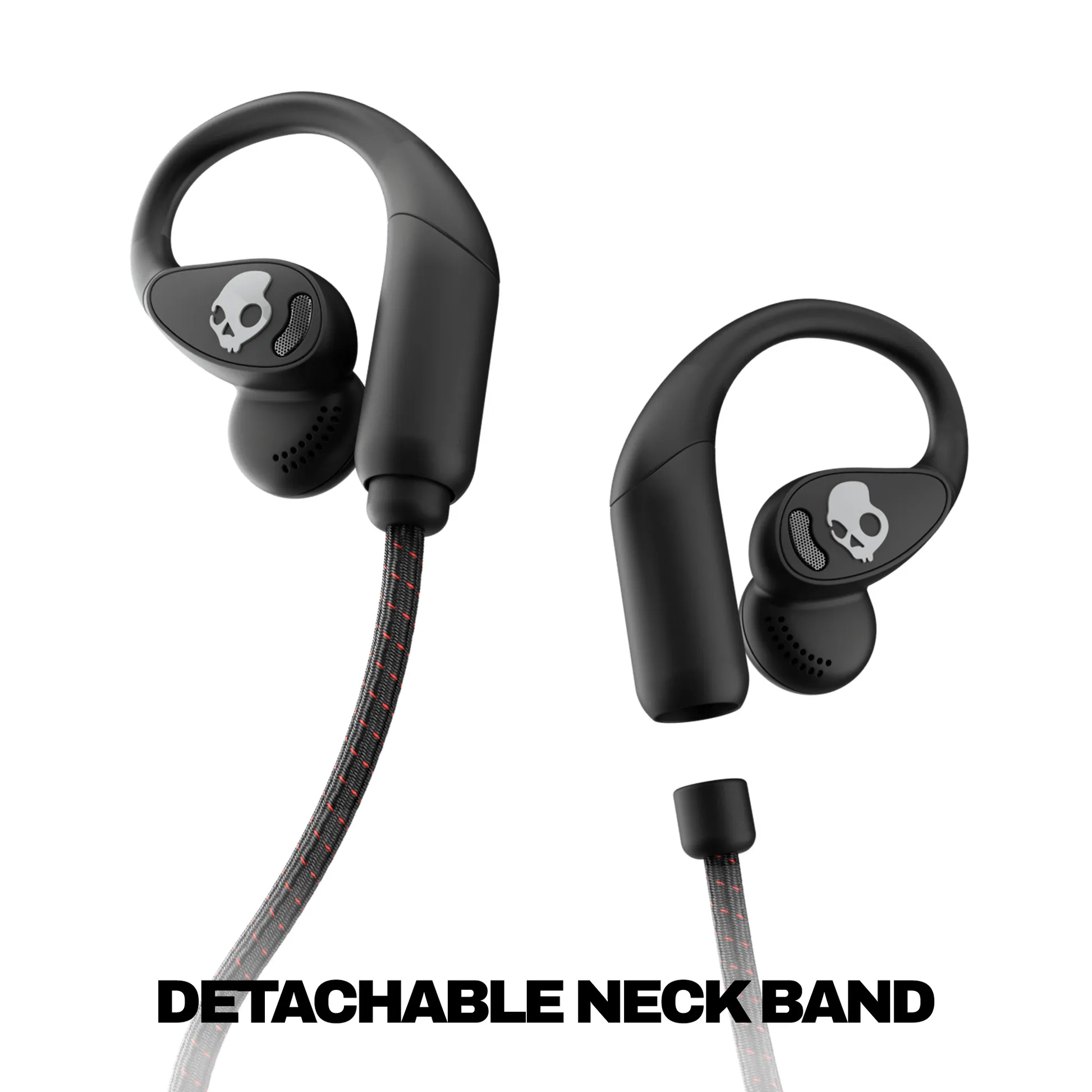 Skullcandy Push 540 Open -langattomat nappikuulokkeet + irrotettava magneettinen niskahihna, musta