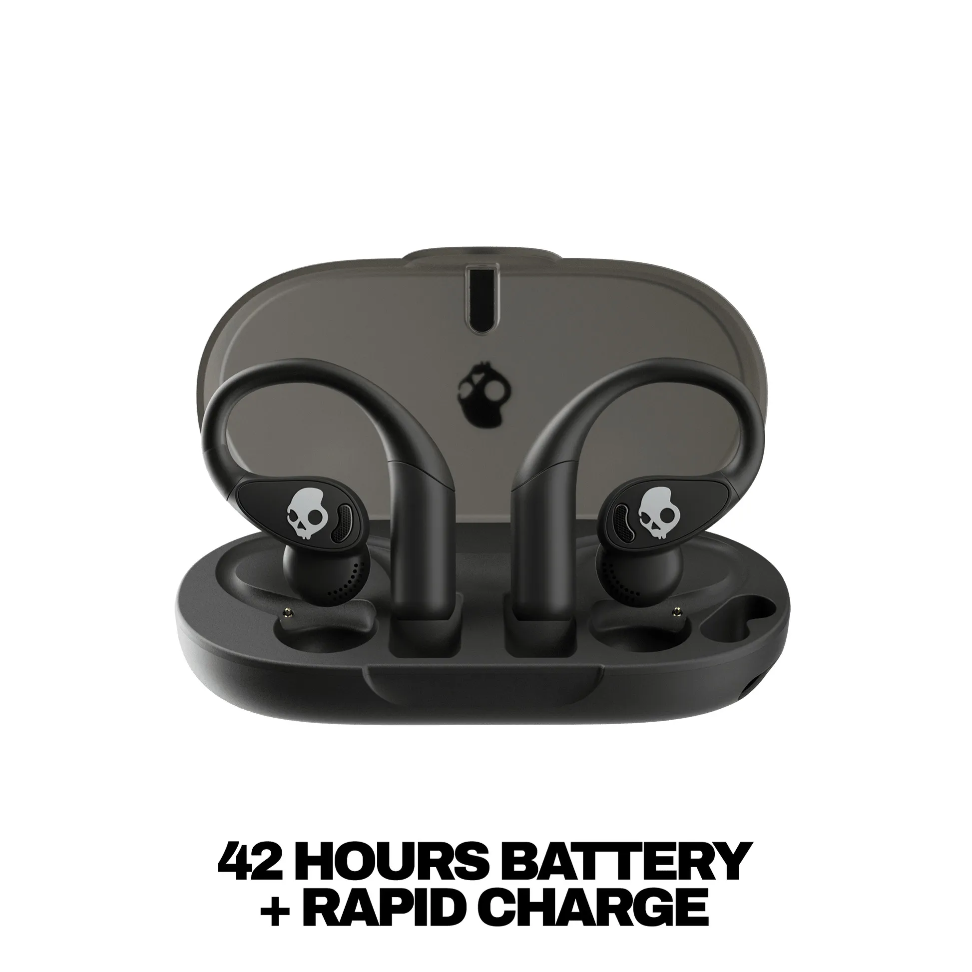 Skullcandy Push 540 Open -langattomat nappikuulokkeet + irrotettava magneettinen niskahihna, musta
