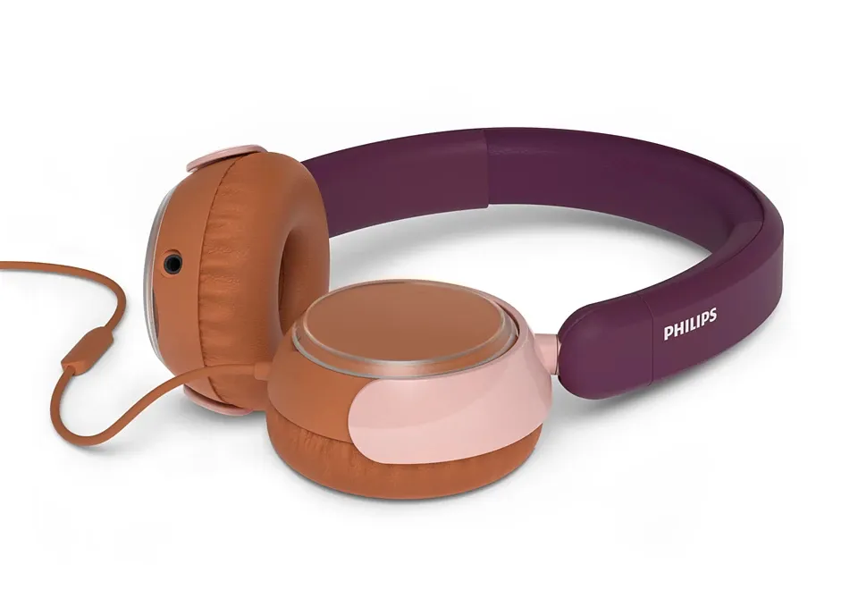 Philips TAK2000MP/00 On-ear Headphones, Red-Violet