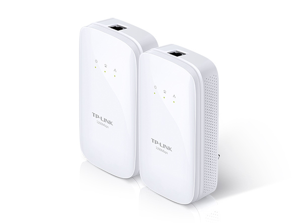 TP-LINK AV1200 Powerline startpaket med tv&aring; adaptrar, Gigabit, vit