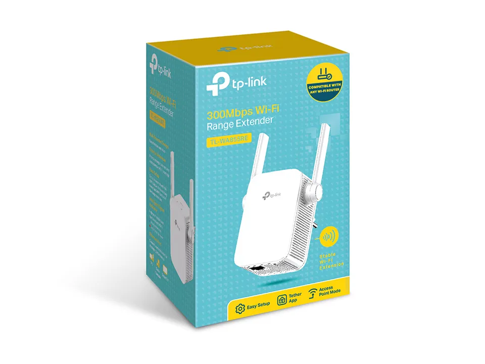 TP-Link 300Mbps Wi-Fi förstärkare med 2 antenner, vit