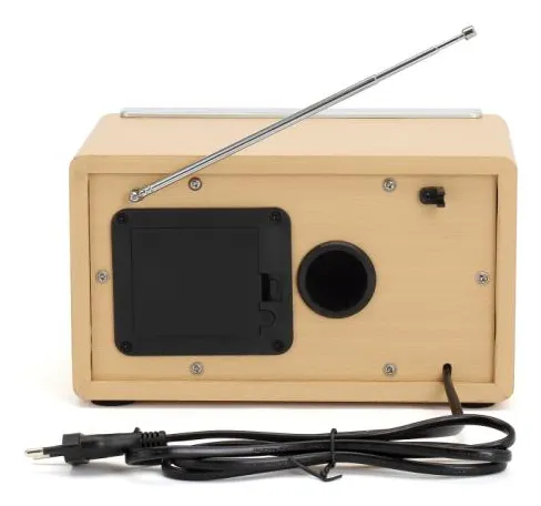 Denver TR-63LW b&auml;rbar analog AM/FM-radio (bambu, silver)