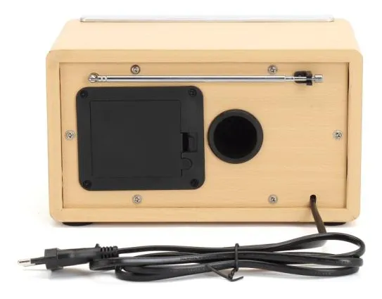 Denver TR-63LW Portable AM/FM Analogue Radio (Bamboo, Silver)