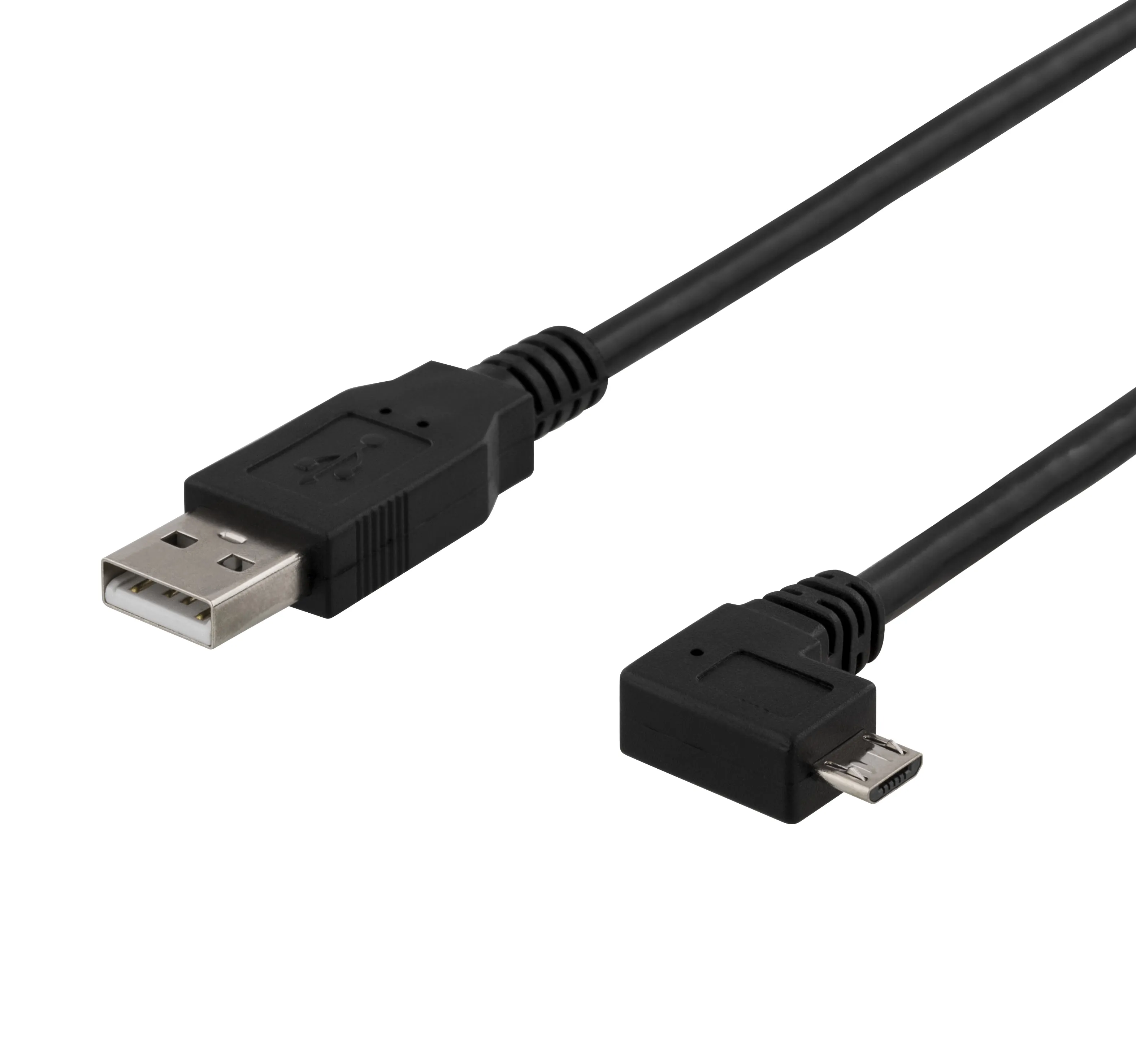 DELTACO USB2.0 Au -kulma oikealle -kulma oikealle MicroBu,5-pin,2m