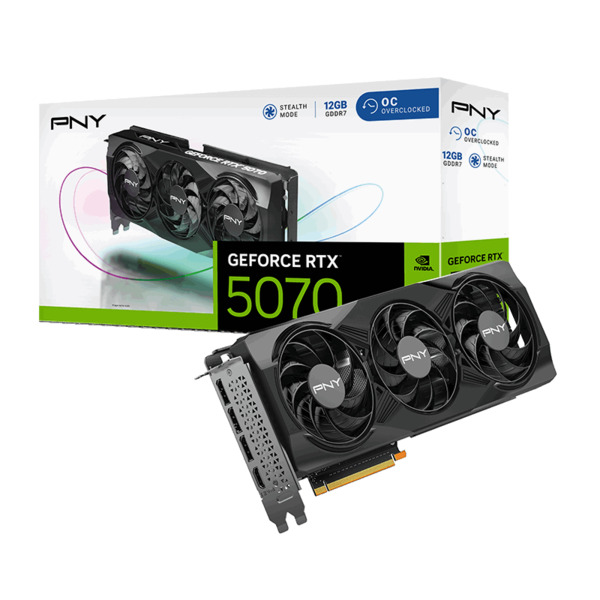 PNY GeForce RTX 5070 Overclocked Triple Fan 12 GB - grafikkort
