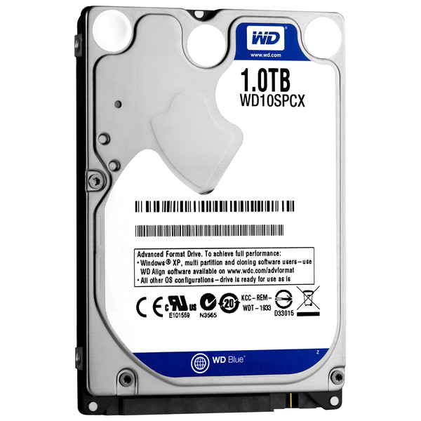 Western Digital 1TB Blue ultra-slim, 2.5", SATA, 5400rpm, 16MB - HDD