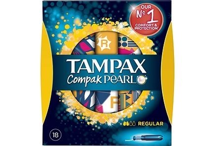 Tampax Compak Pearl Regular normaalipakkaus 18 kpl .