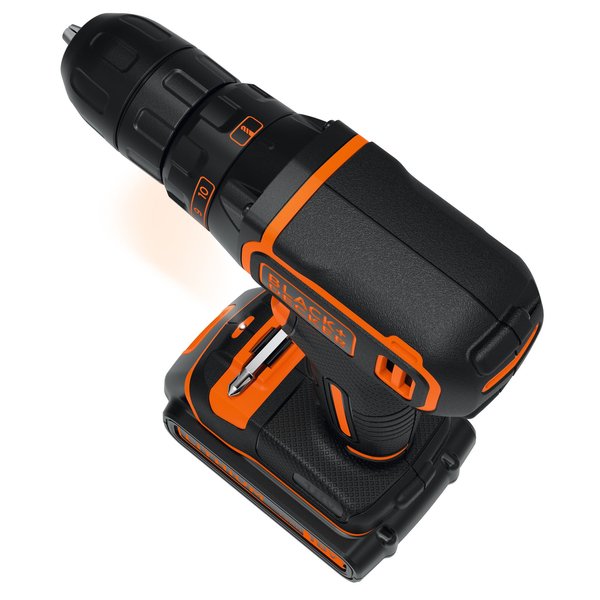 BLACK+DECKER BDCDC18KB-QW -akkuporakone + 2 batteries + Kitbox