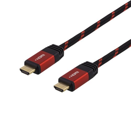 Deltaco Gaming HDMI &ndash; HDMI - cable, 3 m, Black/Red