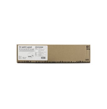 DELTACO UTP-kytkent&auml;paneeli, 24xRJ45, Cat6a, 10Gbps, 24xkeystone, 1U