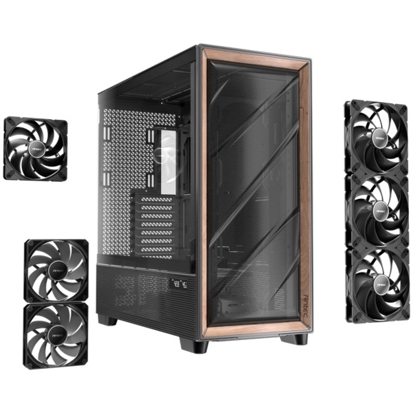Antec FLUX PRO -t&auml;ystornikotelo, Musta