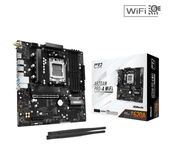 ASRock A620AM PRO-A WiFi AM5 mATX moderkort