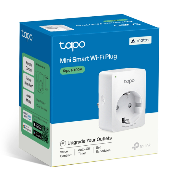 TP-Link Tapo P100M - smart uttag, Wi-Fi, Matter