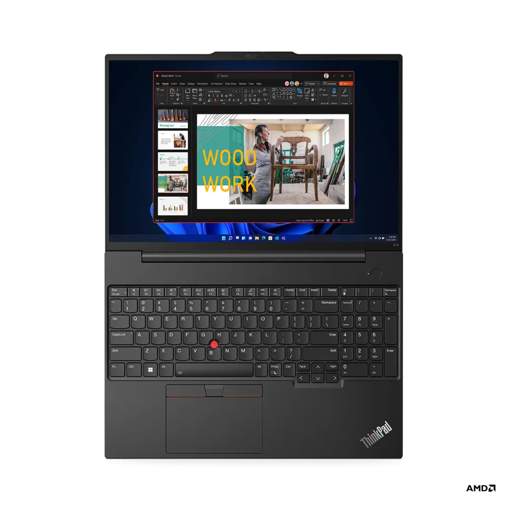 Lenovo 16&quot; ThinkPad E16. AMD Ryzen 5 7530U, 16 GB Ram, 256 GB SSD, Windows 11 Pro - b&auml;rbar dator, Svart