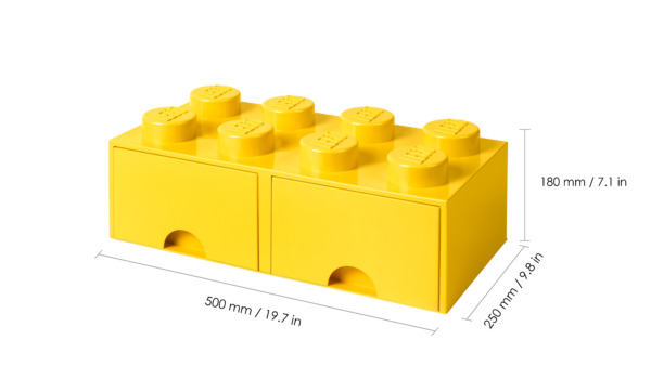 Room Copenhagen LEGO Brick Drawer 8 yellow - RC40061732