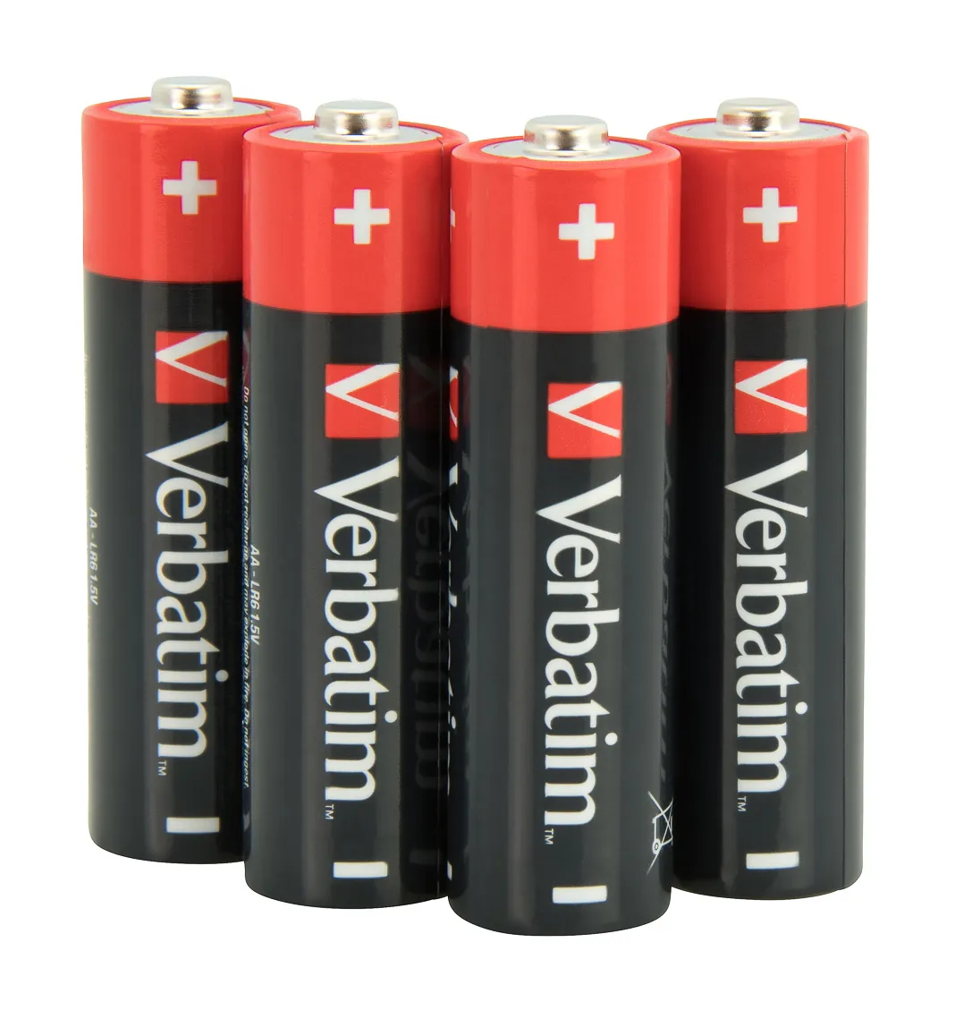 Verbatim batterier, AA(LR06), 4-pack, Alkaline, 1,5 V
