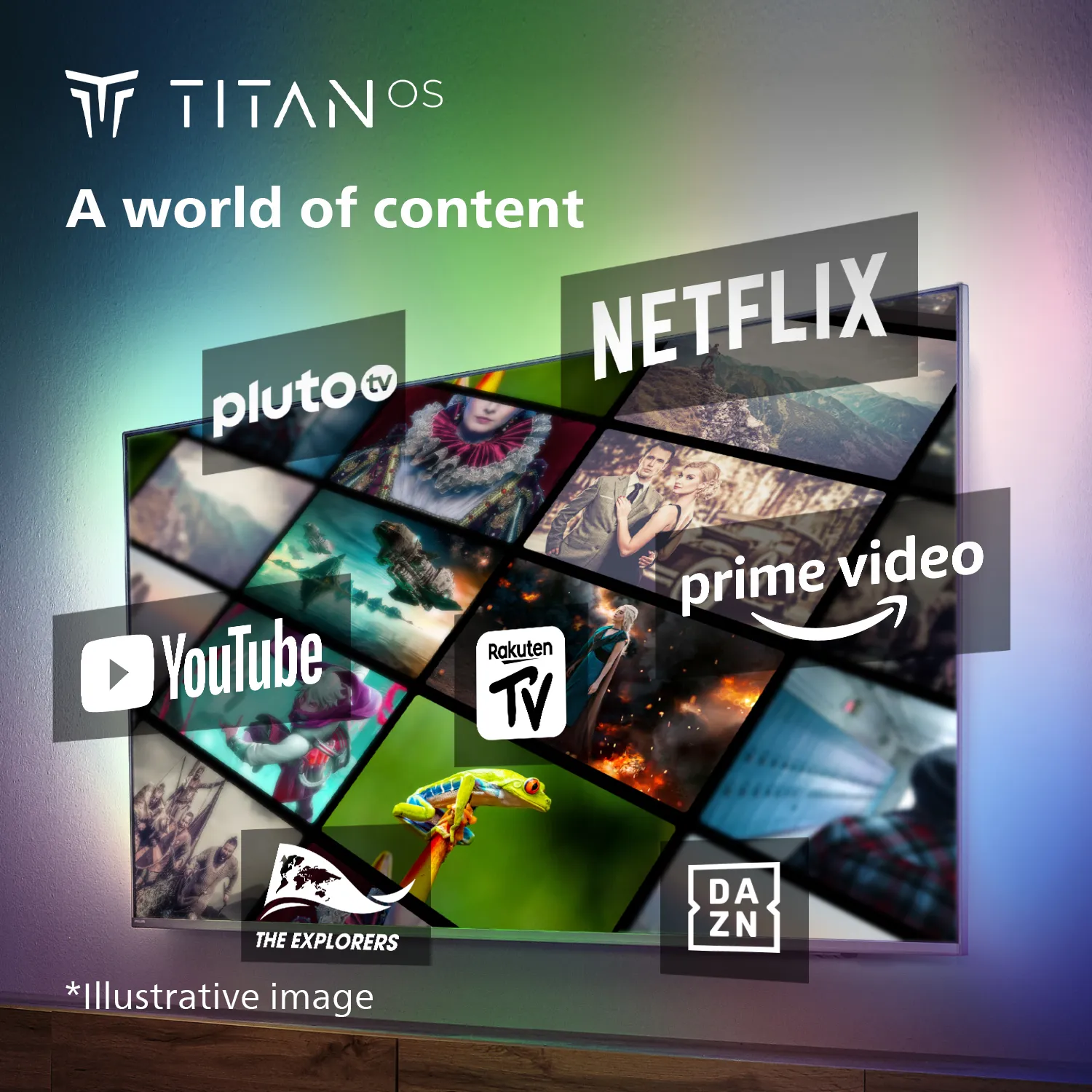 PHILIPS 55&quot; AMBILIGHT TV PUS8309, 4K, 60HZ, TITAN OS