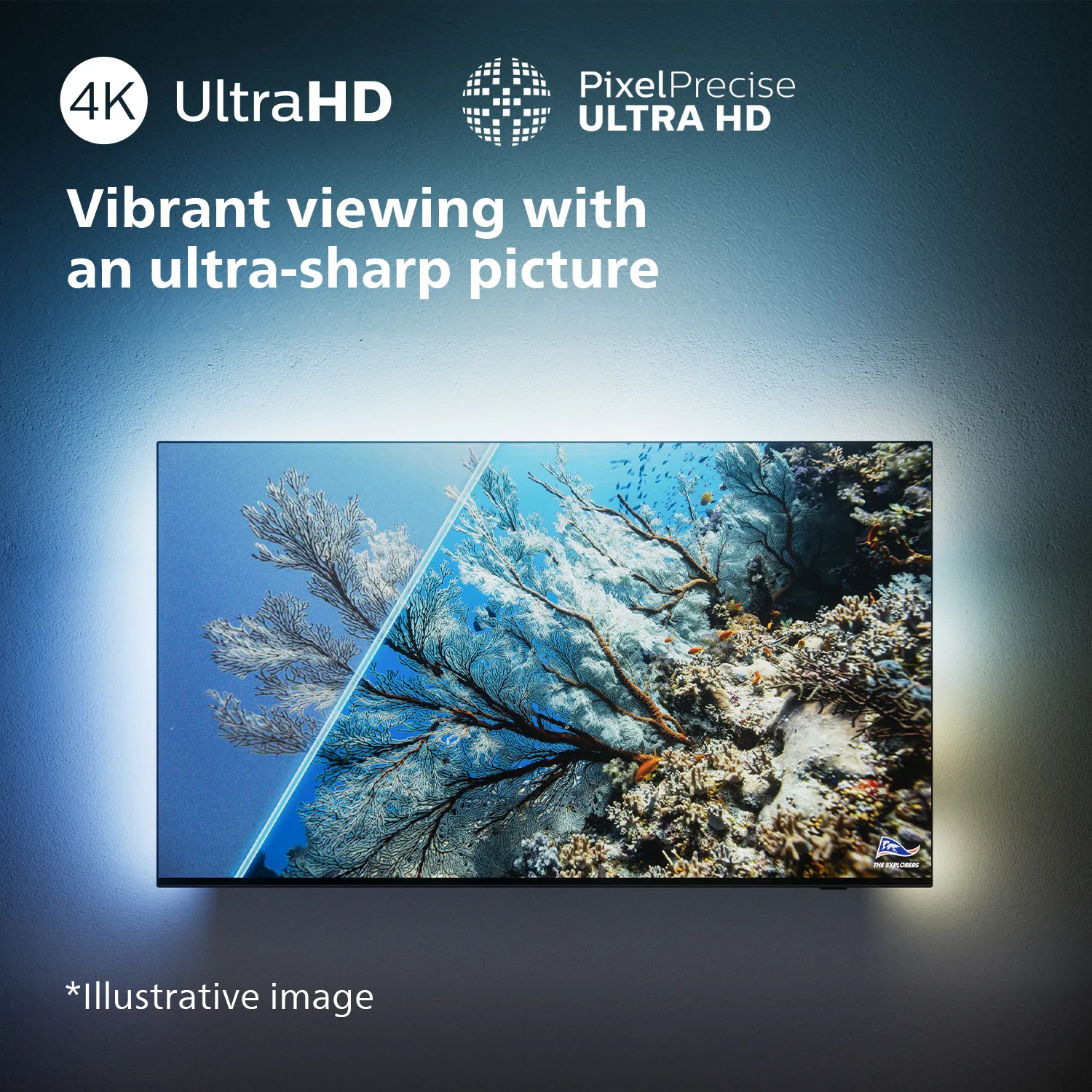 PHILIPS 55&quot; AMBILIGHT TV PUS8309, 4K, 60HZ, TITAN OS