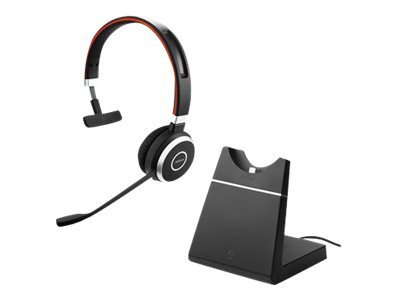 Jabra Evolve 65 MS Wireless Mono Headset with Charging Stand, Black