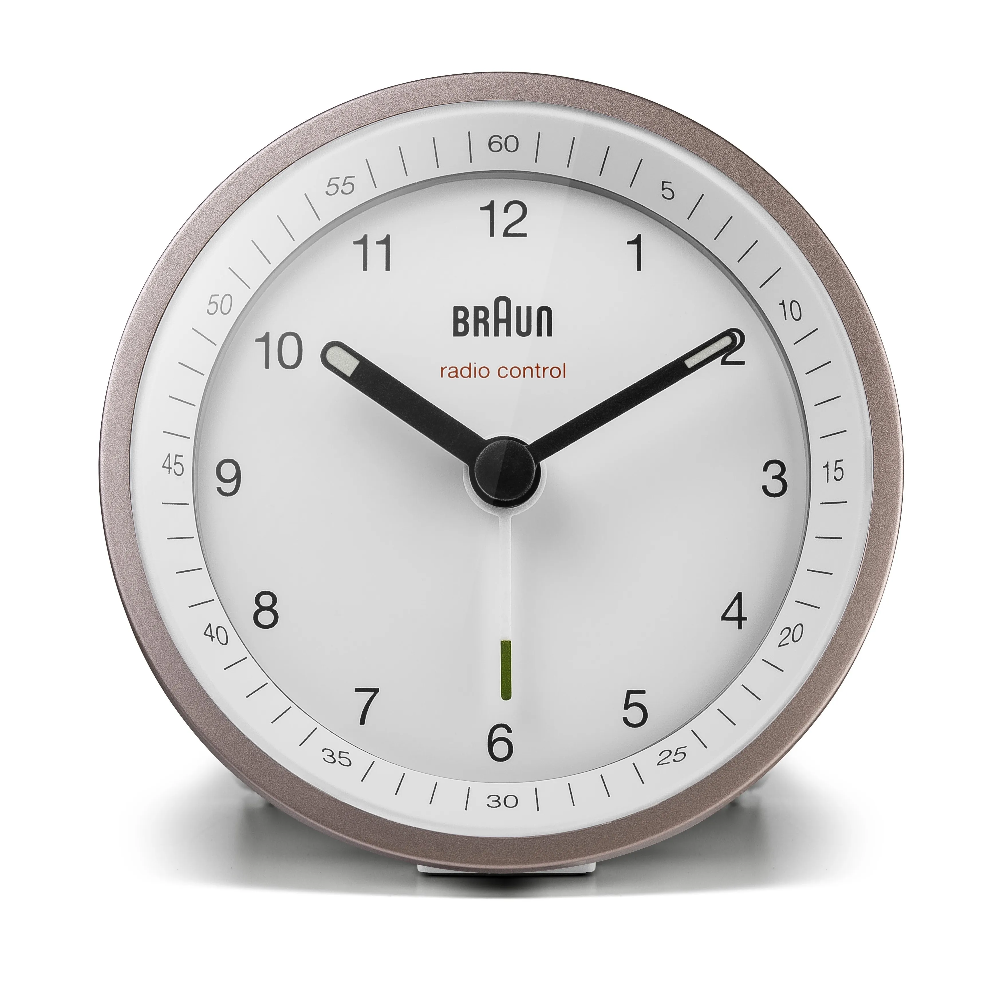 Braun BC 07 PW-DCF Radiokontrollerad analog v&auml;ckarklocka - Rosa/Vit