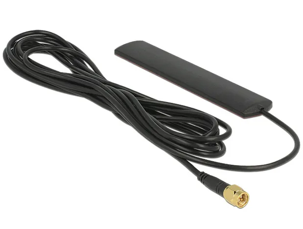 Delock LTE Antenne SMA 3 dBi omnidirektional starr schwarz Klebemontag