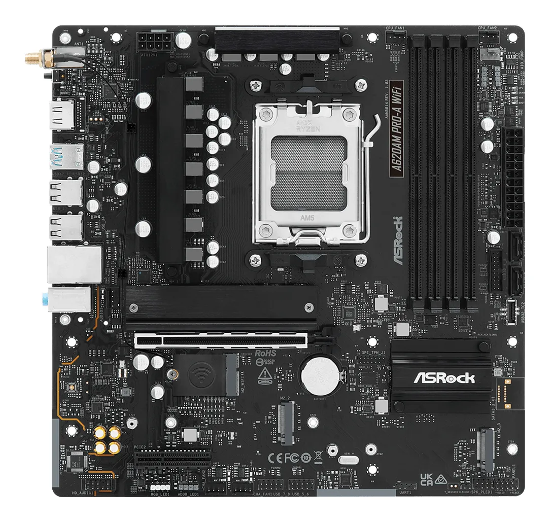 ASRock A620AM PRO-A WiFi AM5 mATX Motherboard