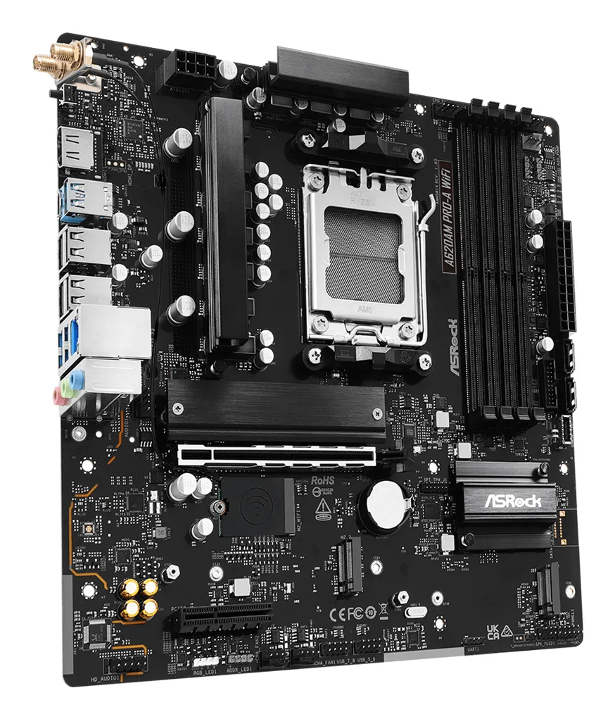 ASRock A620AM PRO-A WiFi AM5 mATX Motherboard