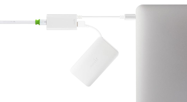 Moshi - USB-C to Gigabit Ethernet Adapter - Silver