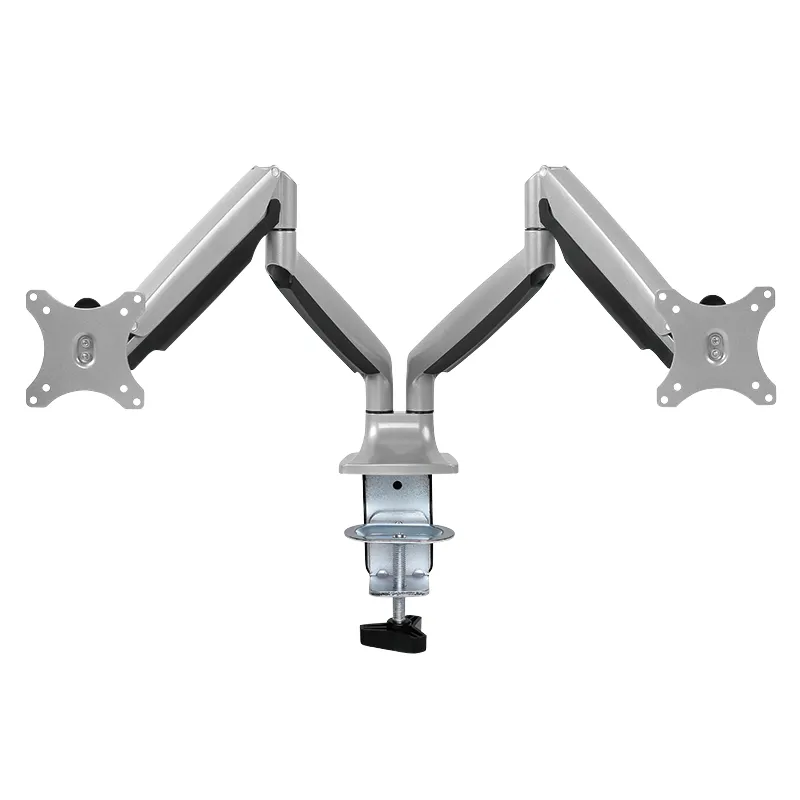 Logilink Dual Gas Spring - monitor arm, Silver, 13-32", 2x9kg