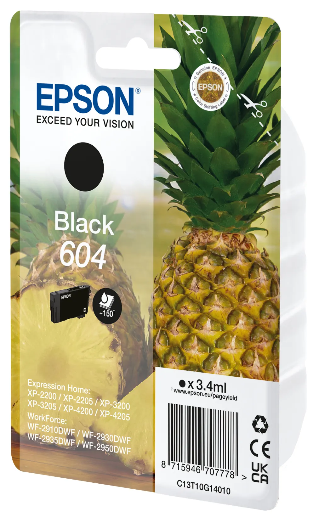 Epson 604 ink cartridge, 3.4 ml, Black Epson 604 ink cartridge, 3.4 ml, Black