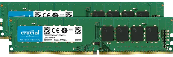 Crucial 32GB DDR4 3200MT/s, 2x288, CL22, DRx8