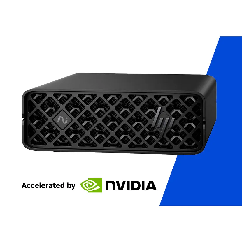 HP ZGX Nano G1n GB10 Grace Blackwell Superchip, 128GB, 4TB, NVIDIA Blackwell, NVIDIA DGX OS Workstation, Mini PC, Black