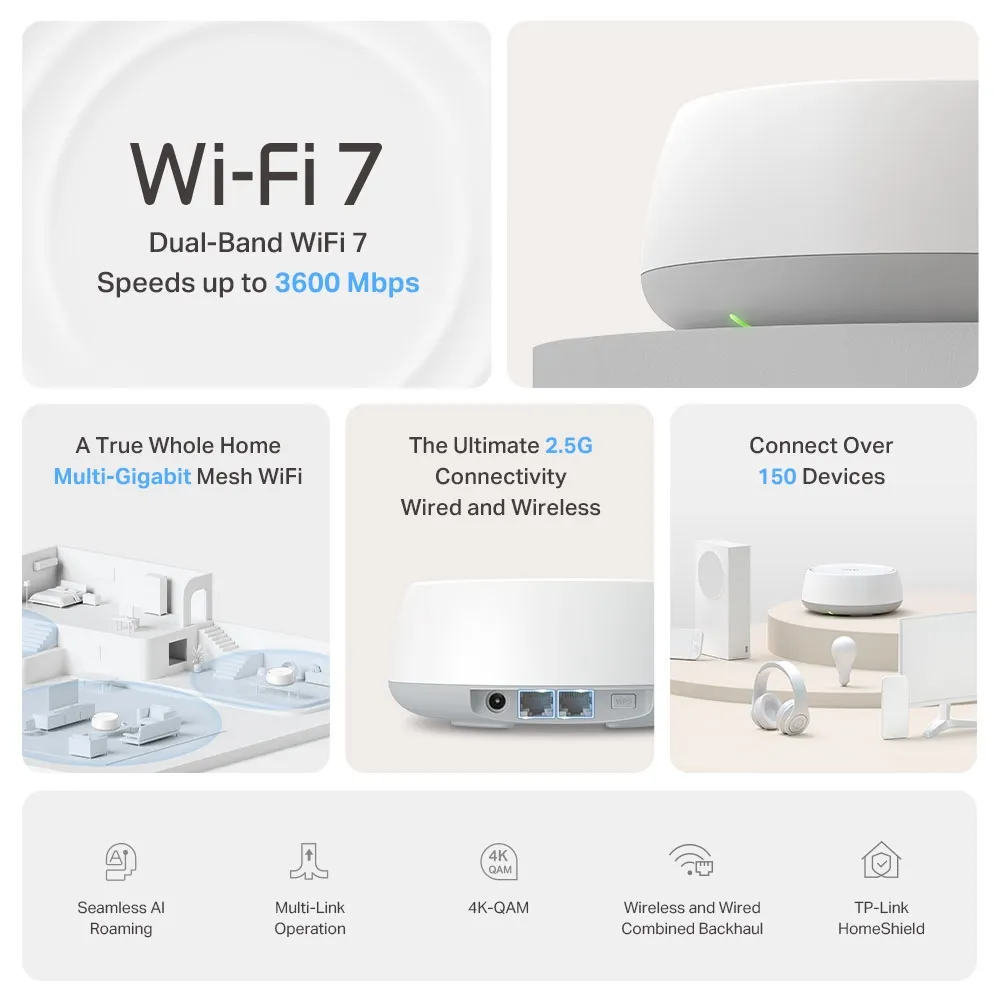 TP-Link Deco BE25 BE3600 Wi-Fi 7 -Mesh-reititin