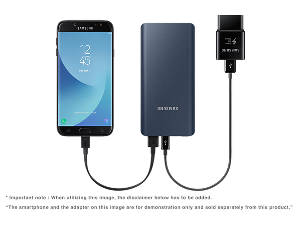 Samsung Fast Charge -varavirtal&auml;hde, 10000 mAh, Sininen