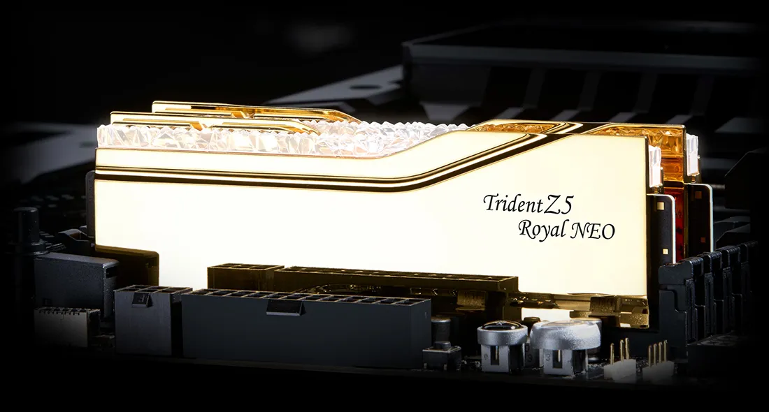 G.Skill 32B (2x16) DDR5 6400MHz Trident Z5 Royal Neo RGB Gold (AMD) CL30 1.40V