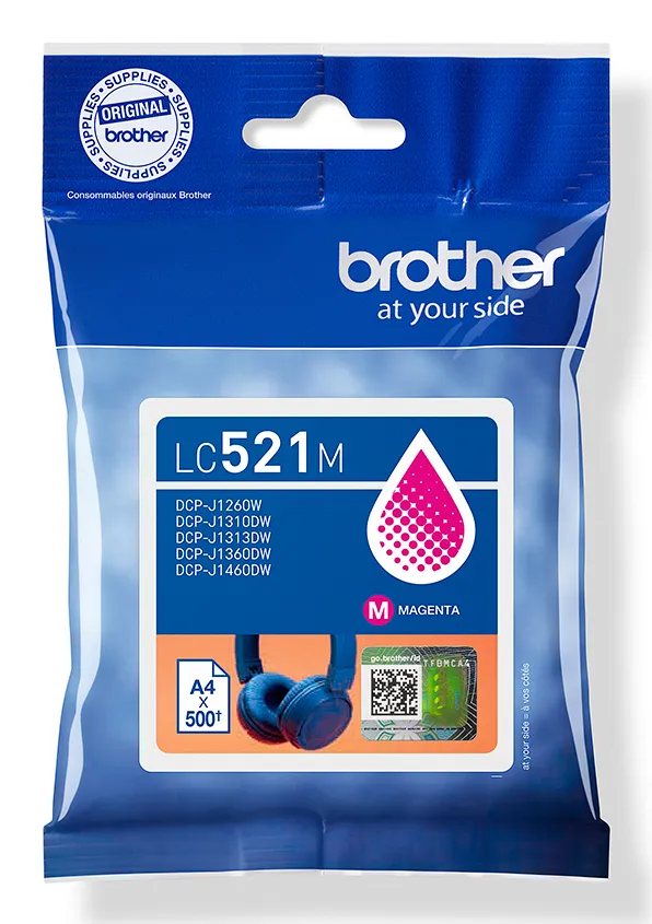 Brother LC521M ink cartridge, 5 ml, Magenta
