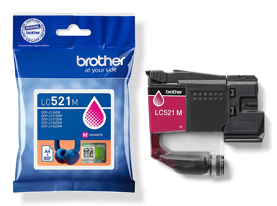 Brother LC521M-mustekasetti, 5 ml, magenta