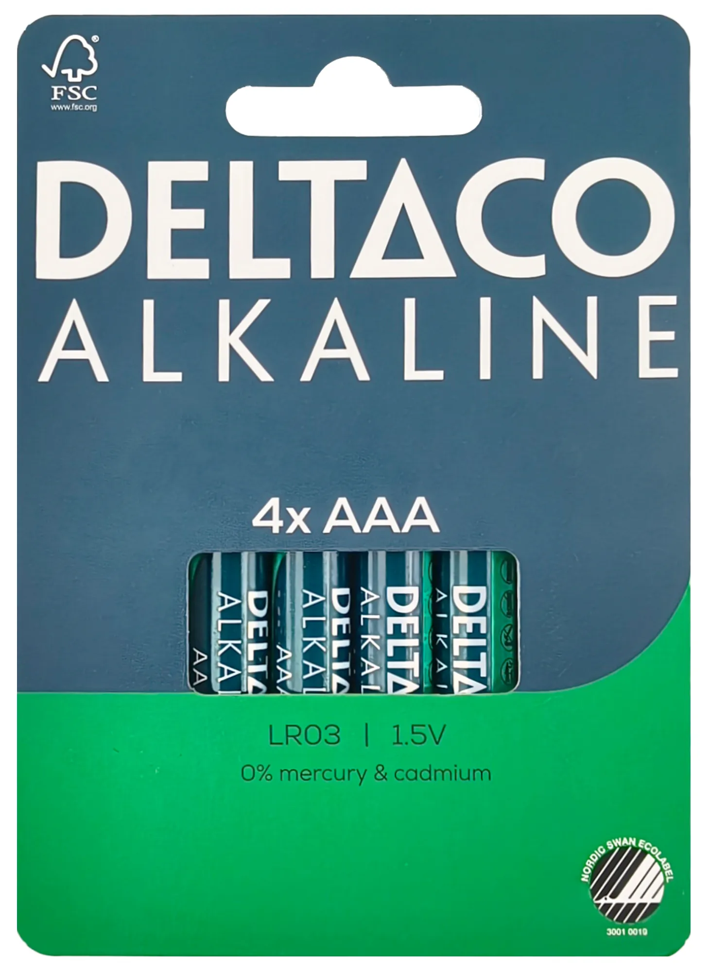 DELTACO AAA Alkaline 4-pack