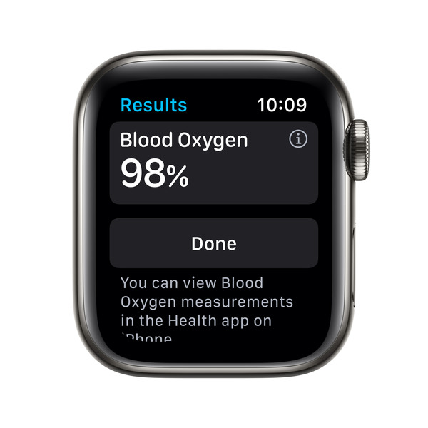 Apple Watch Series 6 GPS + Cellular, 40mm Graphite Stainless Steel Case with Black Sport Band - Regular