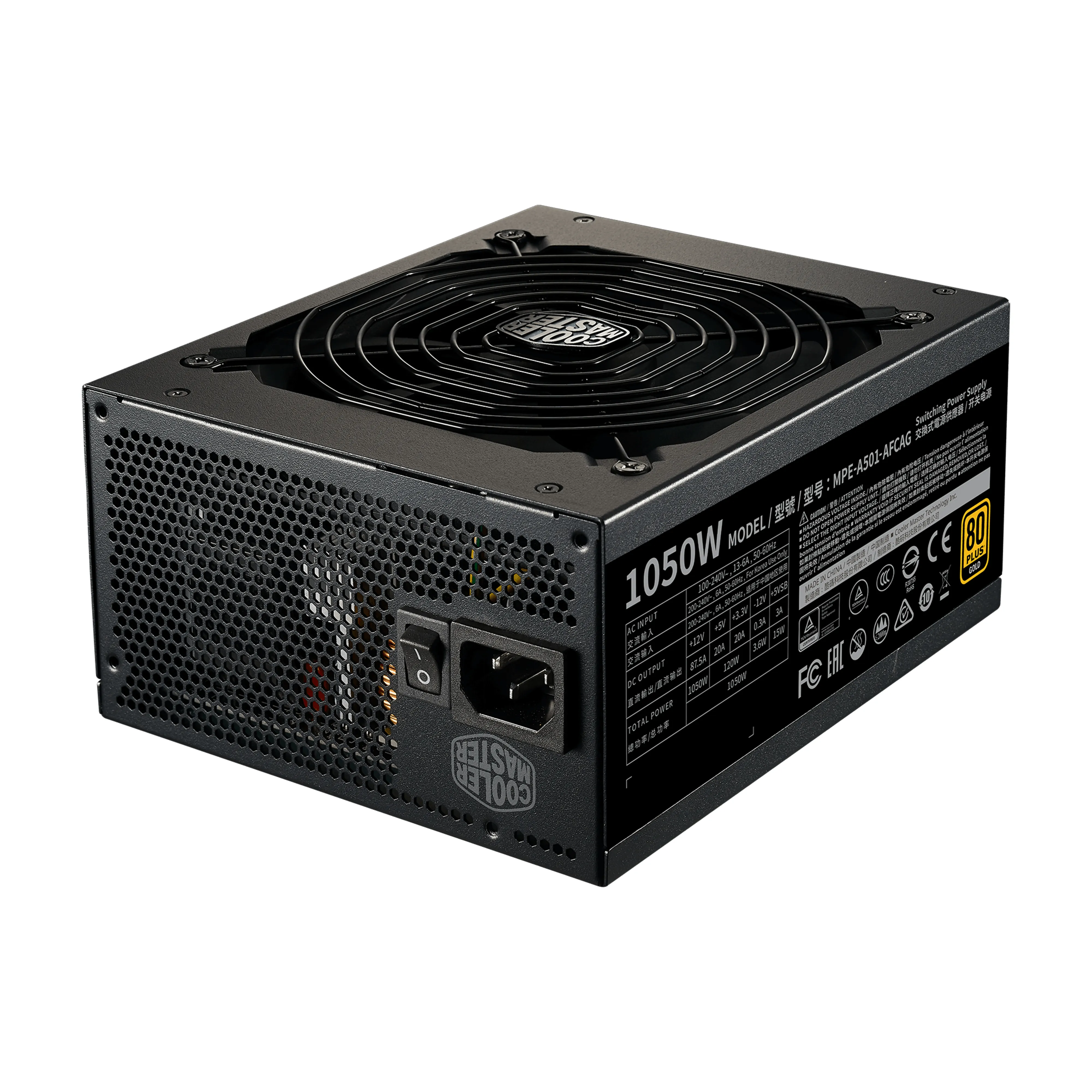 Cooler Master MWE Gold V2 ATX 3.0 1050W - n&auml;taggregat, 80 Plus Gold