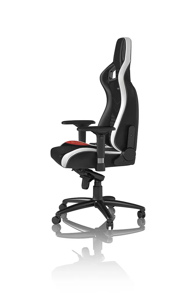 Noblechairs EPIC Real Leather Gaming Chair - Black/Red/White