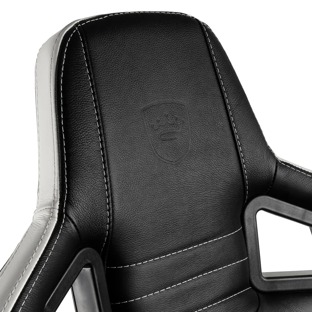 Noblechairs EPIC Real Leather Gaming Chair - Black/Red/White