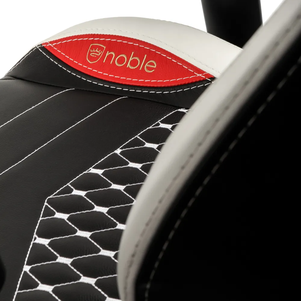 Noblechairs EPIC Real Leather Gaming Chair - Black/Red/White