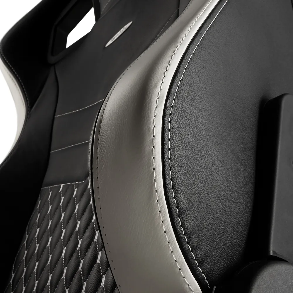 Noblechairs EPIC Real Leather Gaming Chair - Black/Red/White
