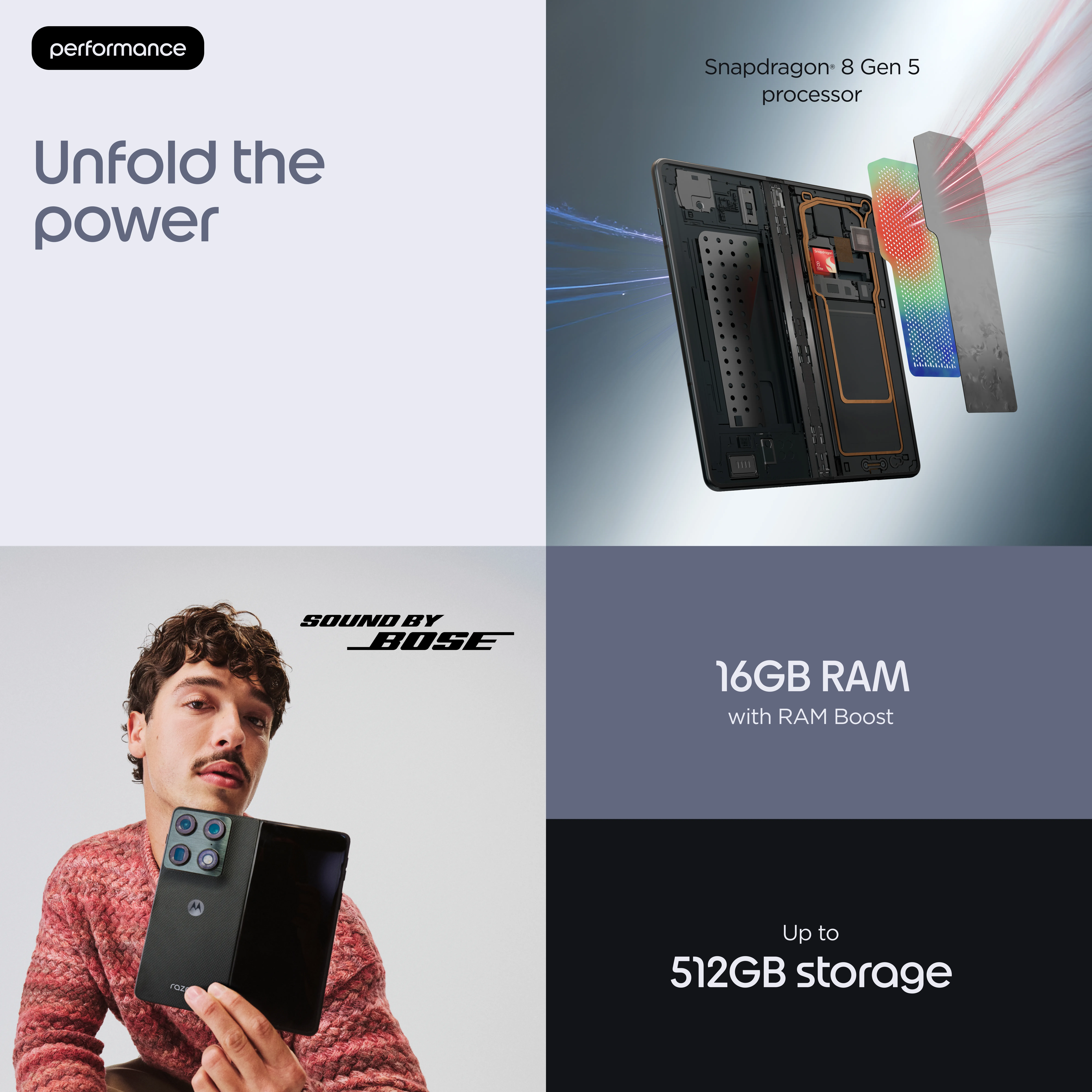 Motorola Razr Fold 16/512 GB, PANTONE Blackened Blue