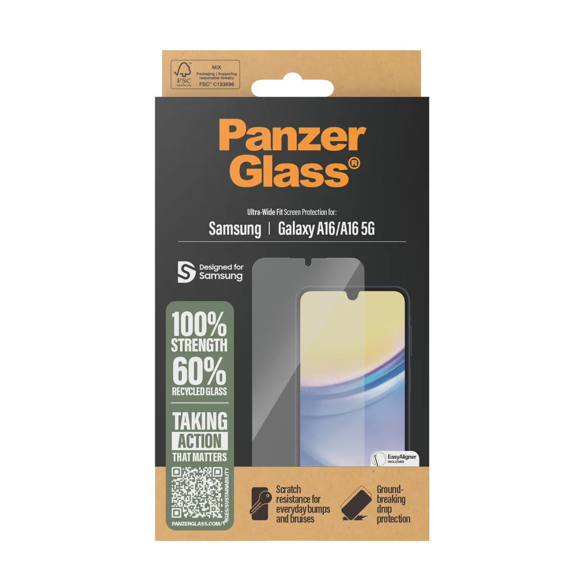PanzerGlass Ultra-Wide Fit Galaxy A16 / A16 5G -panssarilasi